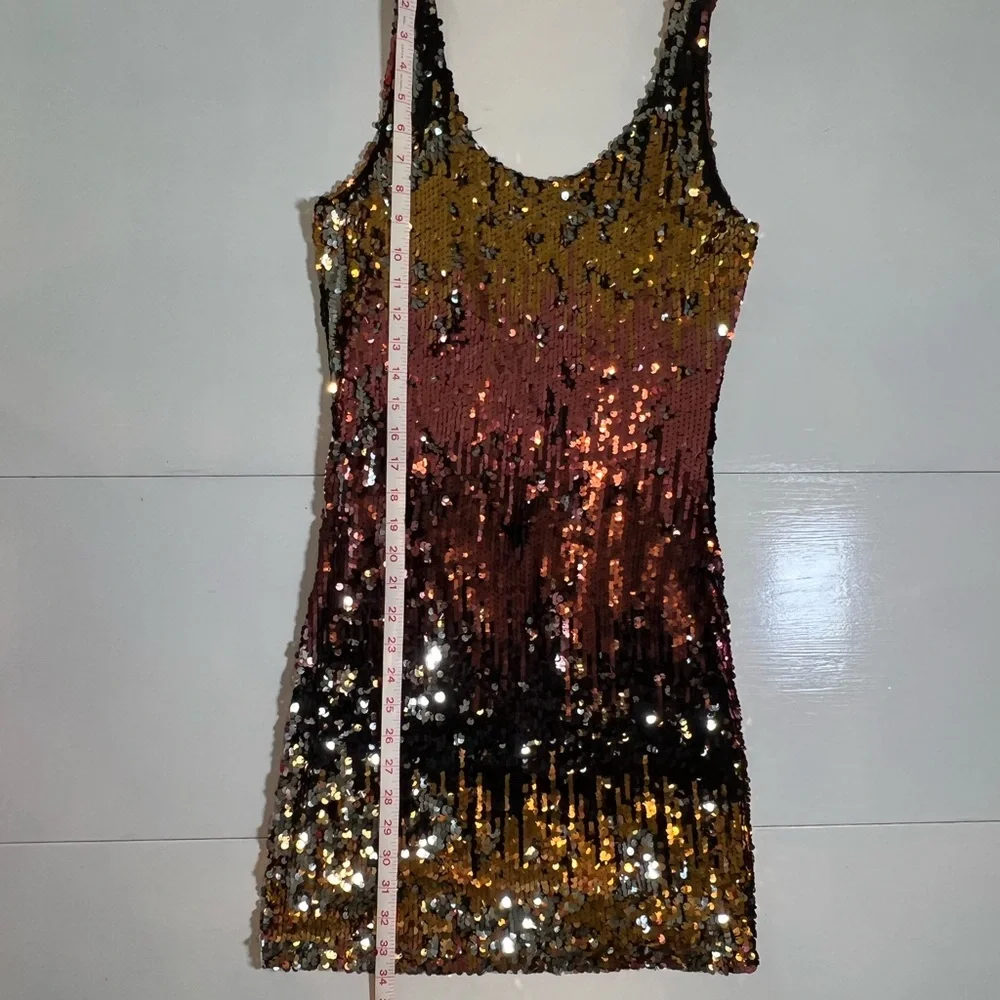 The True Love NWOT Multi Sequin Mini Dress Small - Picture 3 of 9